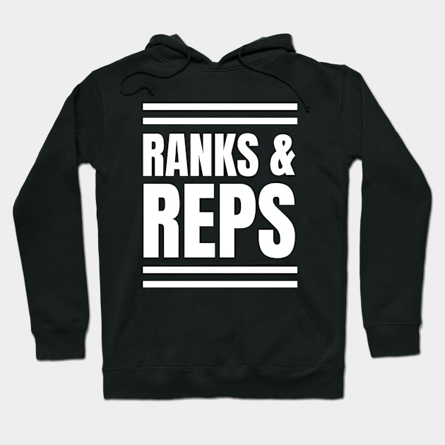 SEO Specialist's Ranks & Reps: The Ultimate Gift for SEO Experts and Managers Crushing It in the Gym Hoodie by YUED